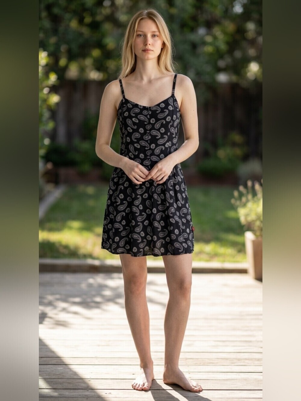Levi's Black Paisley Mini Dress